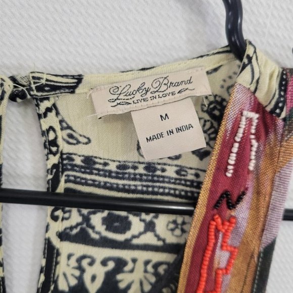 Lucky Brand Beaded Boho Casual Dress size Medium - Picture 5 of 14